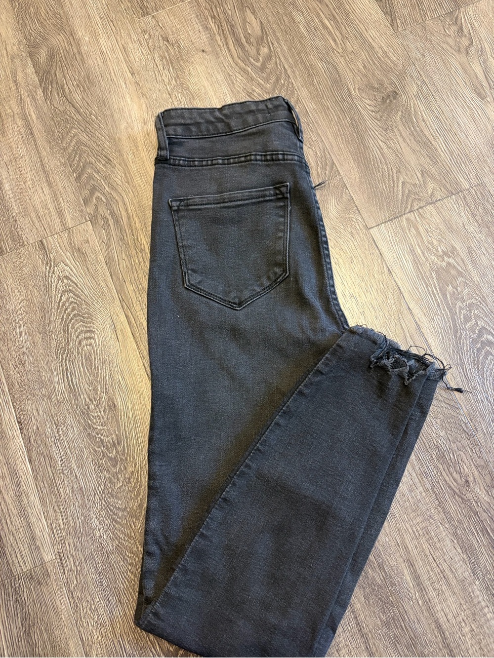 KanCan Black Skinny Jeans with Frayed Hem